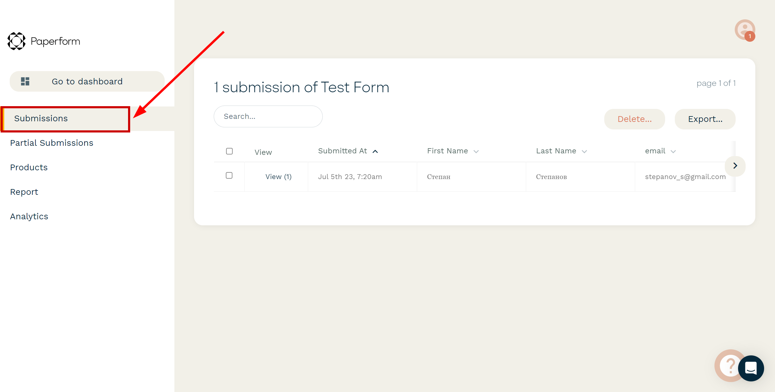Налаштування Paperform | Генерація тестових даних у формі