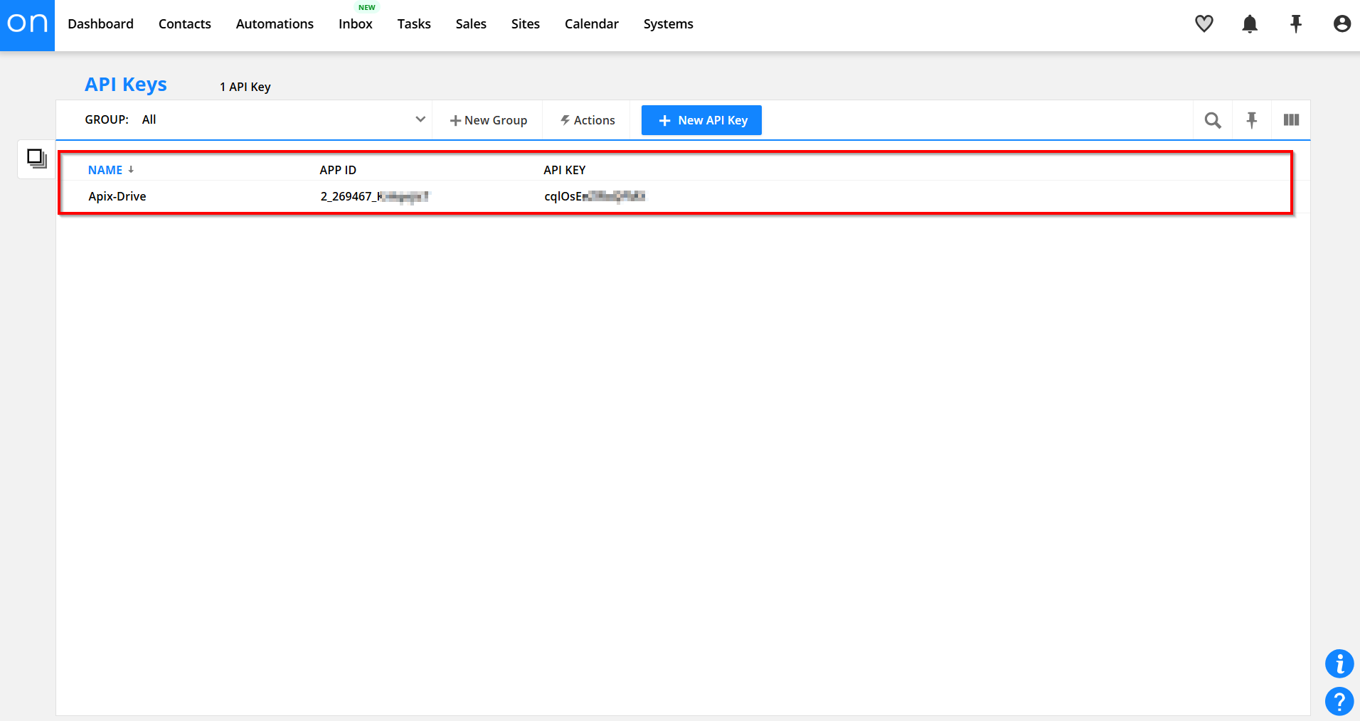 Налаштування Приймача даних Ontraport | Налаштування API