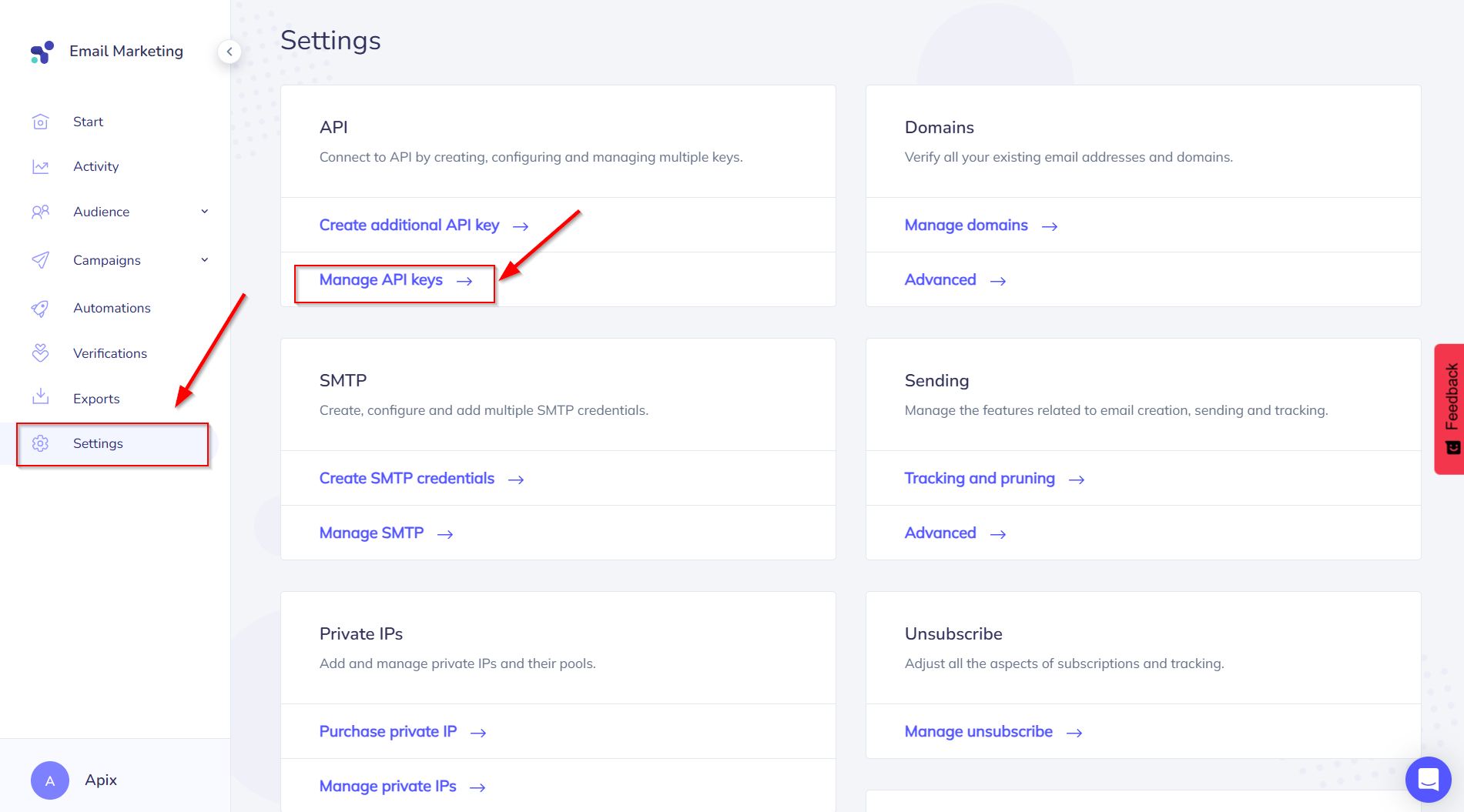 Налаштування Приймача даних Elastic Email | Перехід до налаштувань Налаштування Приймача даних Elastic Email | Перехід до налаштувань