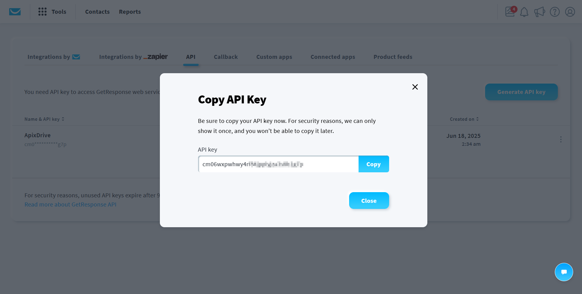 Налаштування Приймача даних GetResponse | Створення API ключа Налаштування Приймача даних GetResponse | Створення API ключа