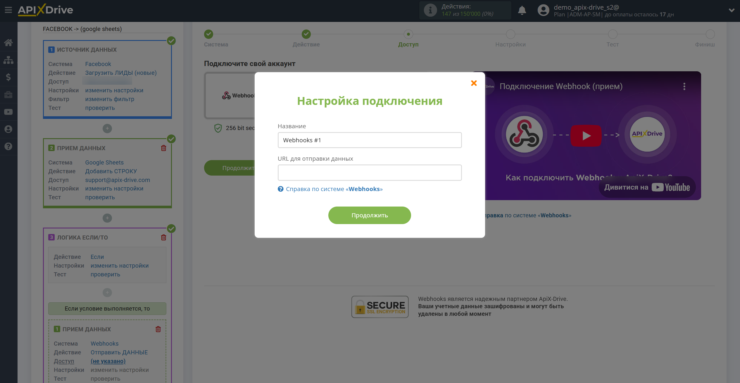 Повторна відправка даних | Підключення акаунту Приймача даних Webhooks Повторна відправка даних | Підключення акаунту Приймача даних Webhooks