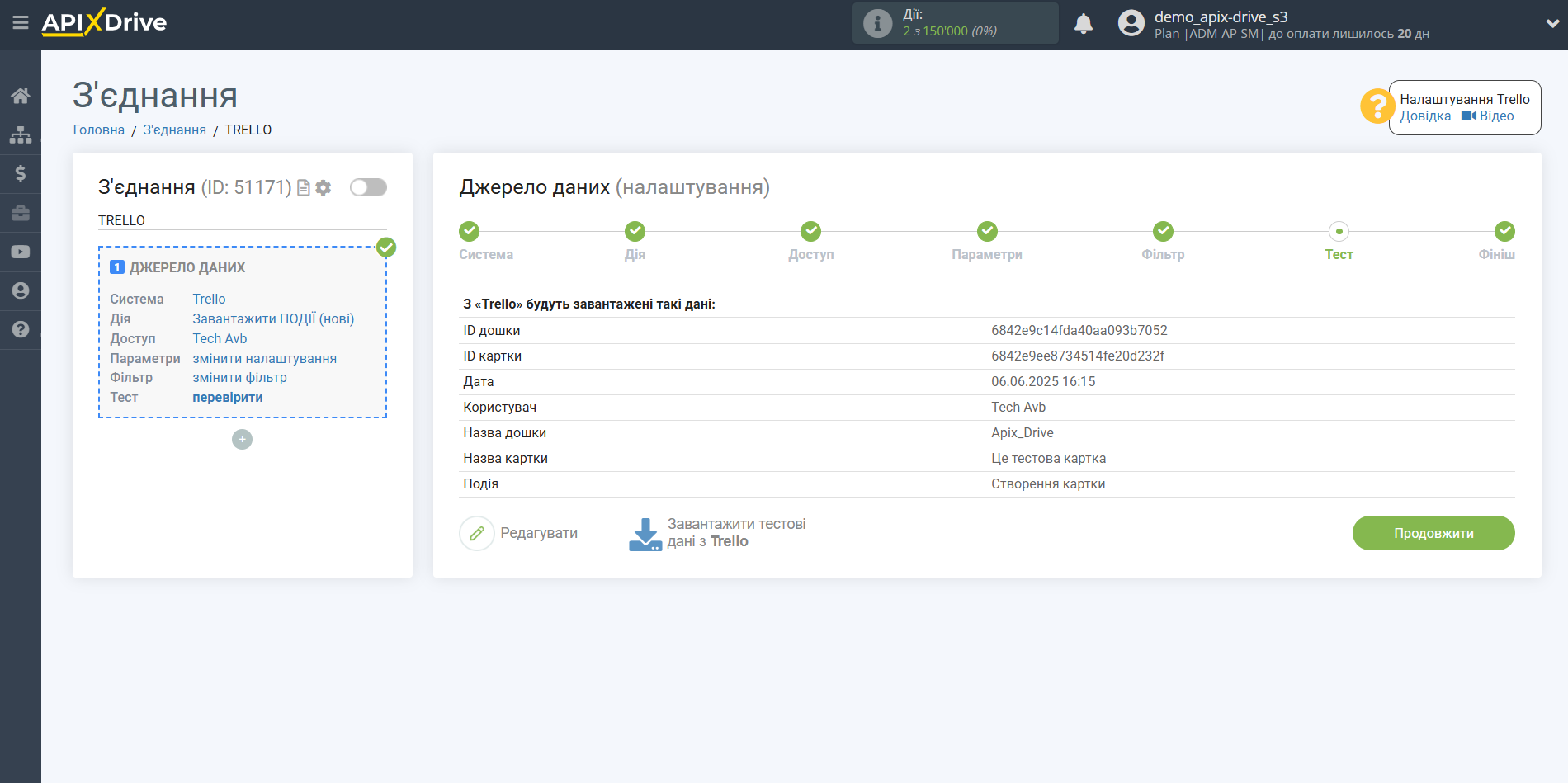Налаштування Trello | Тестові дані Налаштування Trello | Тестові дані
