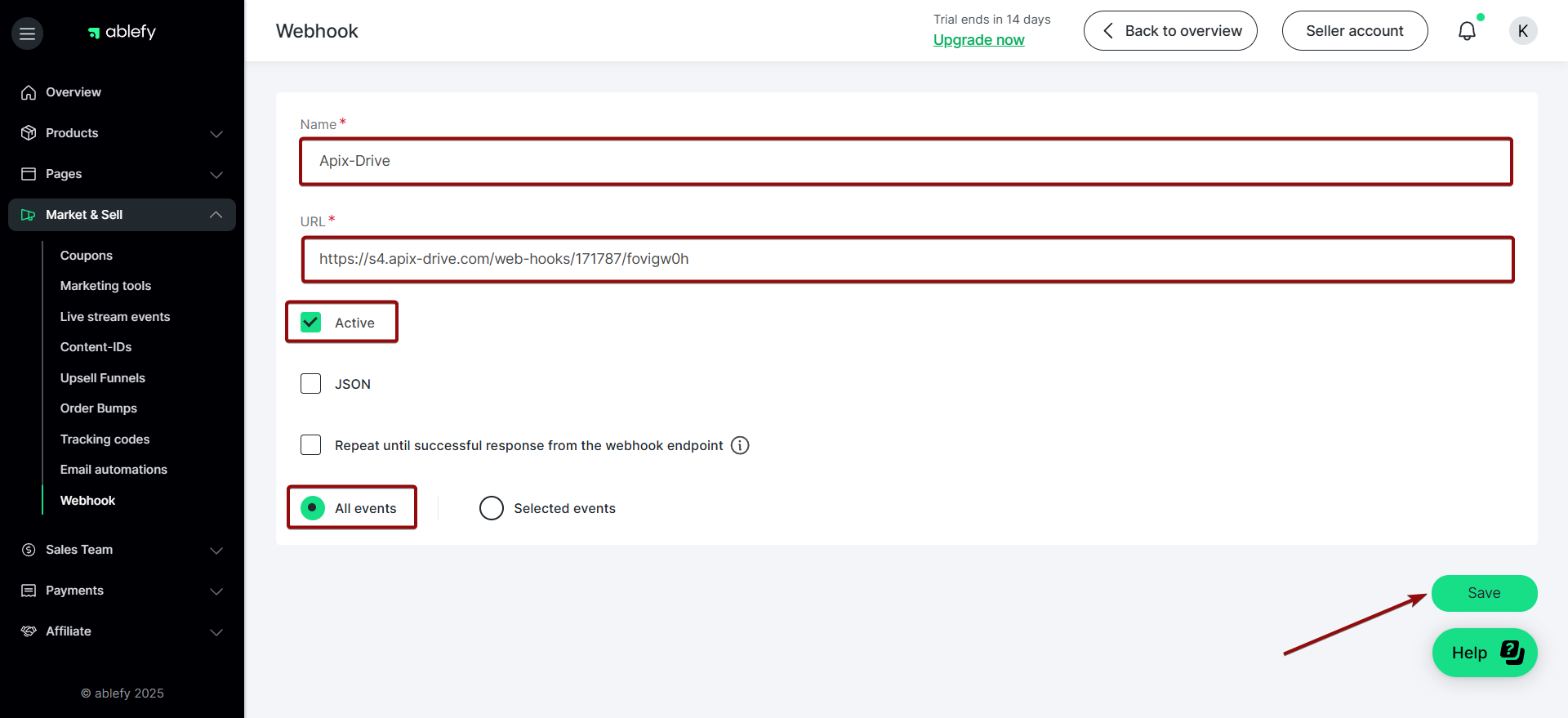 Налаштування Ablefy | Налаштування Webhook Налаштування Ablefy | Налаштування Webhook