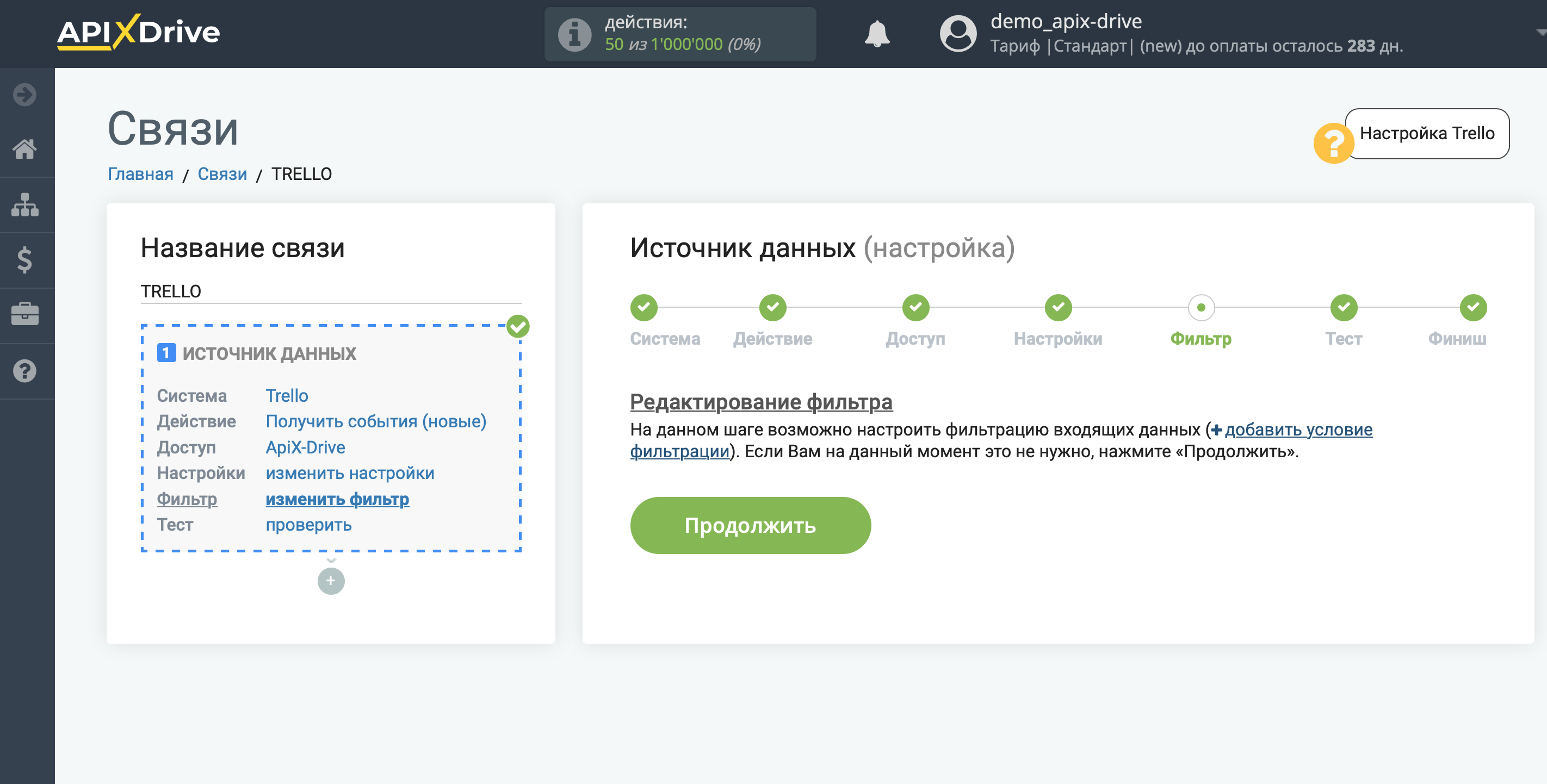 Налаштування Trello | Фільтр даних