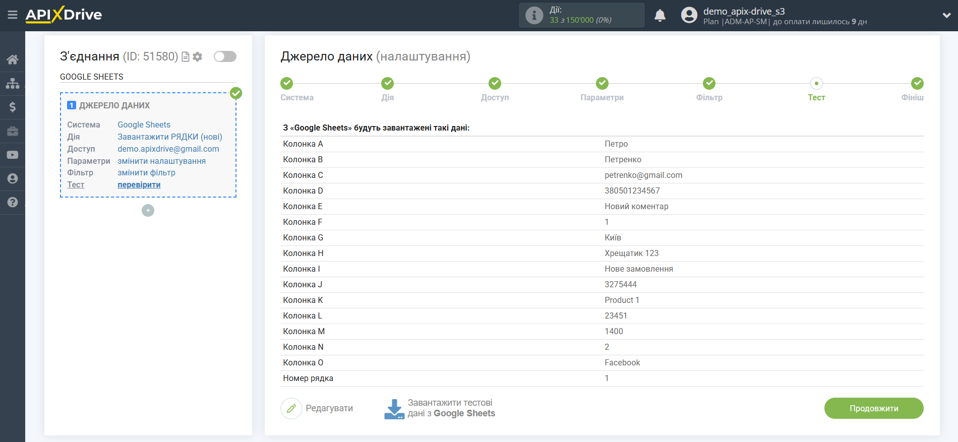 OneBox Змінити ЗАМОВЛЕННЯ / Створити ЗАМОВЛЕННЯ | Тестові дані
