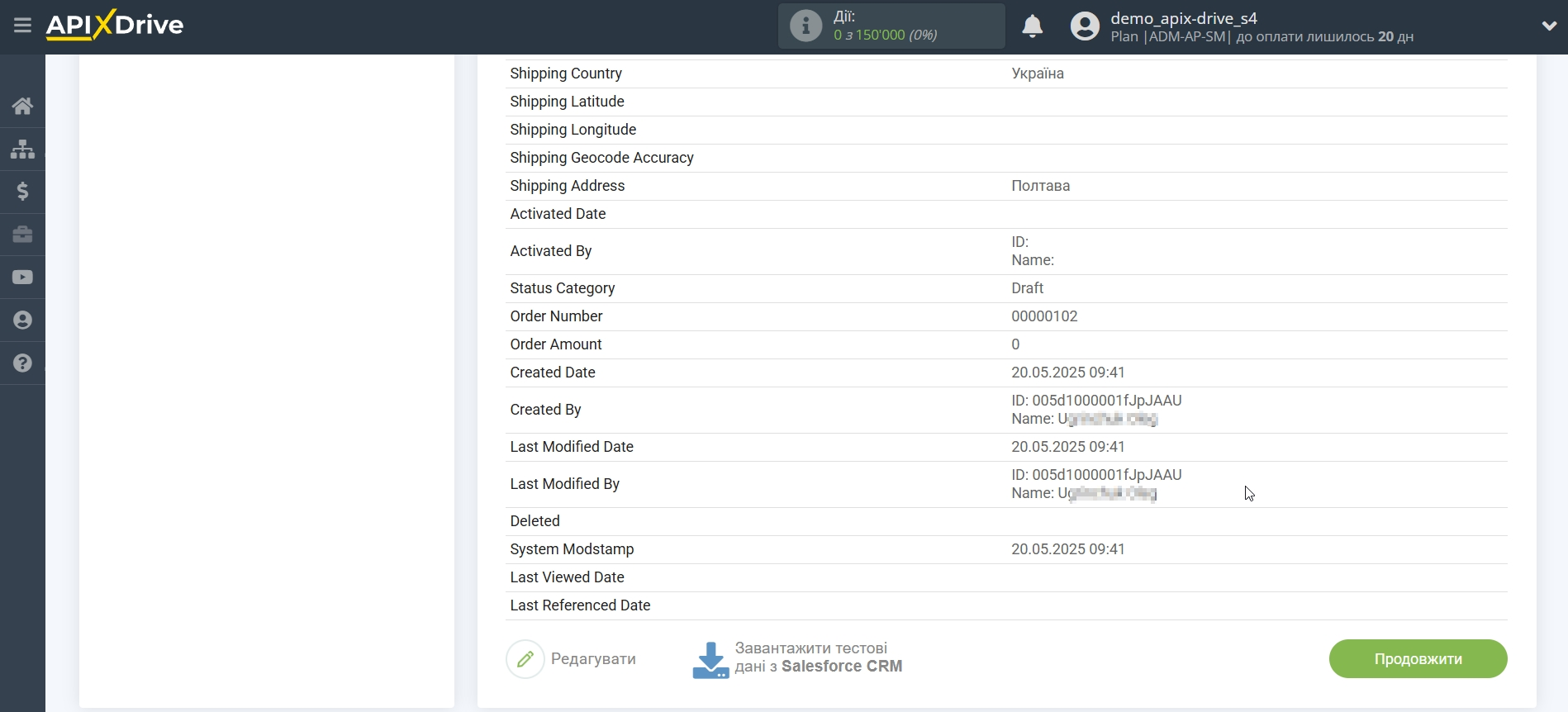 Налаштування Salesforce CRM | Тестові дані Налаштування Salesforce CRM | Тестові дані