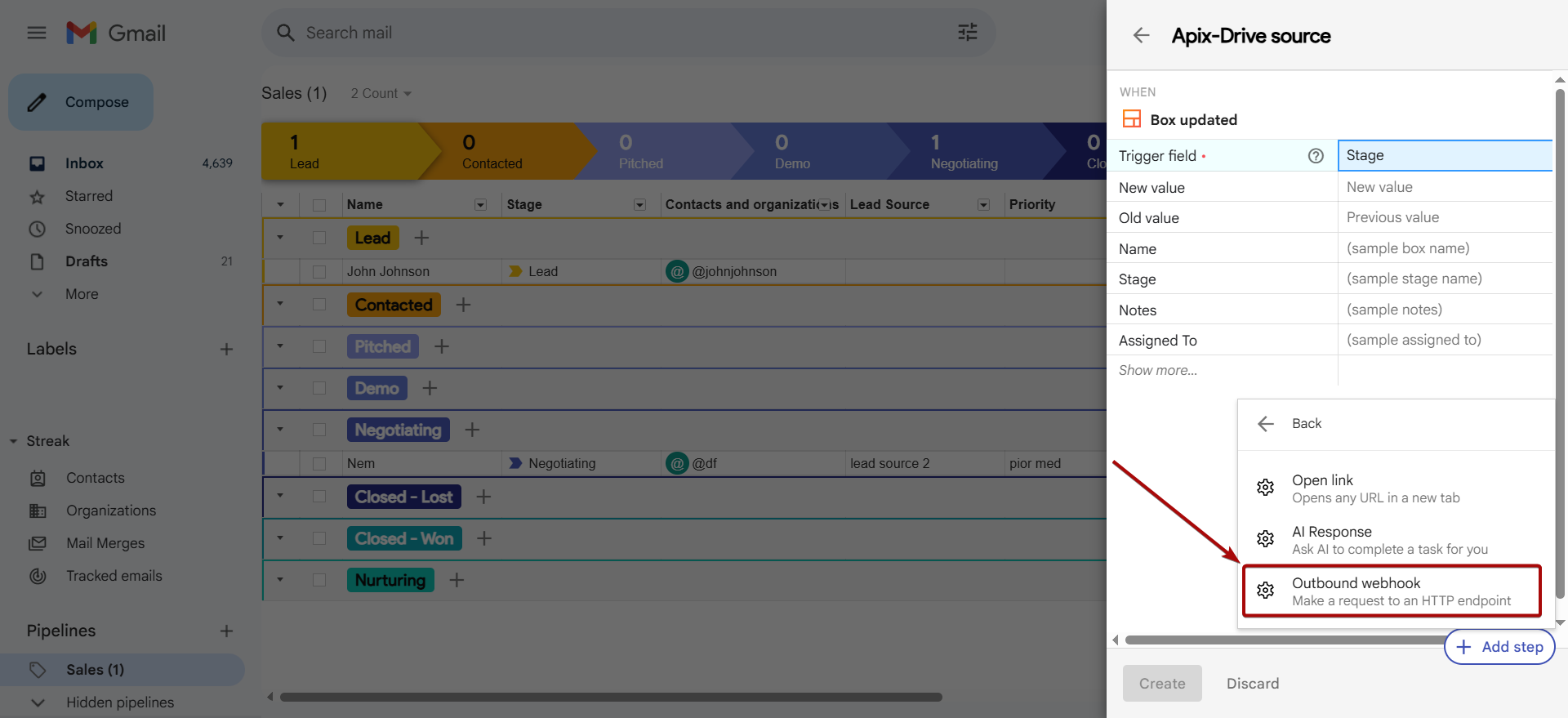 Налаштування Streak | Налаштування Webhook Налаштування Streak | Налаштування Webhook