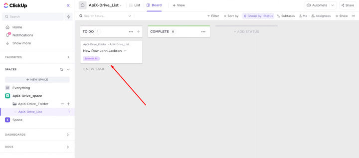 Google Sheets and ClickUp integration | A new task in ClickUp