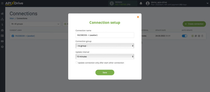 How to integrate AWeber and Facebook | Connection setup