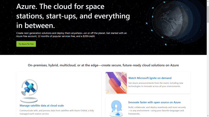 Microsoft Azure | Azure page on Microsoft site