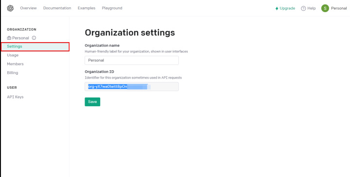 Setting up the AI TOOLS (ChatGPT) module | Organization ID