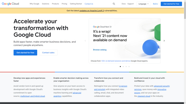 GCP Cloud Services Suite Powered by Google Infrastructure