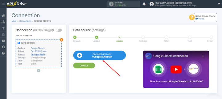 Setting up Google Sheets | Adding a Google Sheets Account