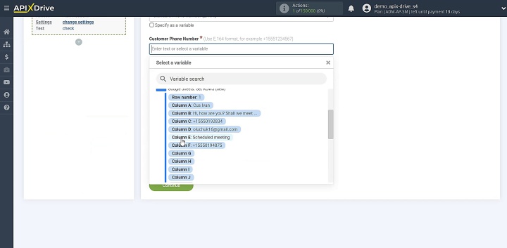 You can use variables and enter values manually