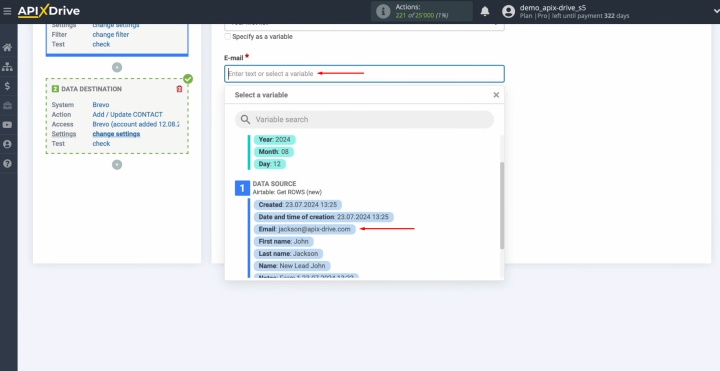 Assign variables from Airtable to these fields Assign variables from Airtable to these fields