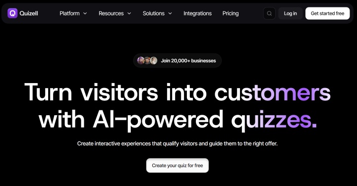 Quizell website
