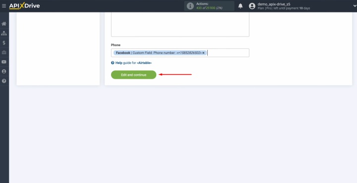 When all required fields are filled in, click Edit and continue When all required fields are filled in, click Edit and continue