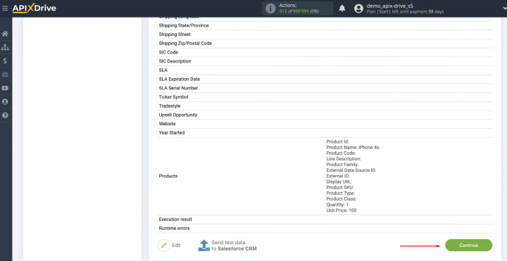 Webflow and Salesforce CRM integration | Return to the ApiX-Drive and continue setting up