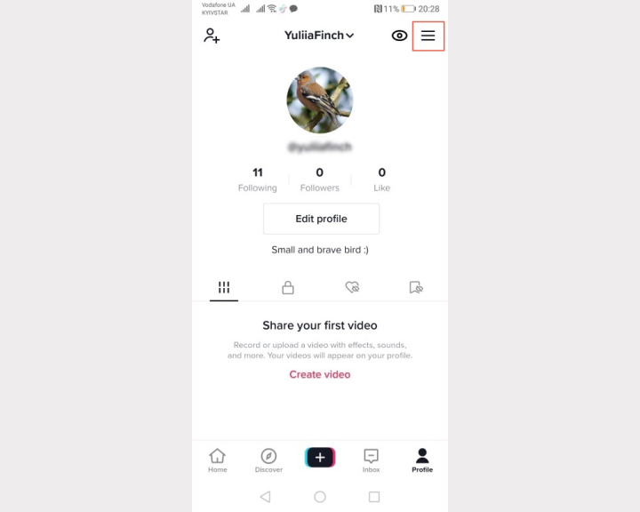 How to deactivate tiktok account | Go to settings