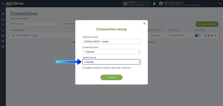 Pick the frequency for auto-update