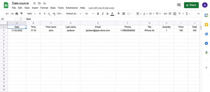 Google Sheets and Asana integration | Lead in a spreadsheet