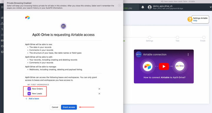 Smartsheet and Airtable integration | Provide access to all databases