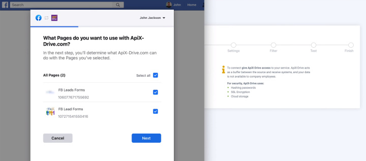 Facebook and Pipedrive integration | Select ad pages