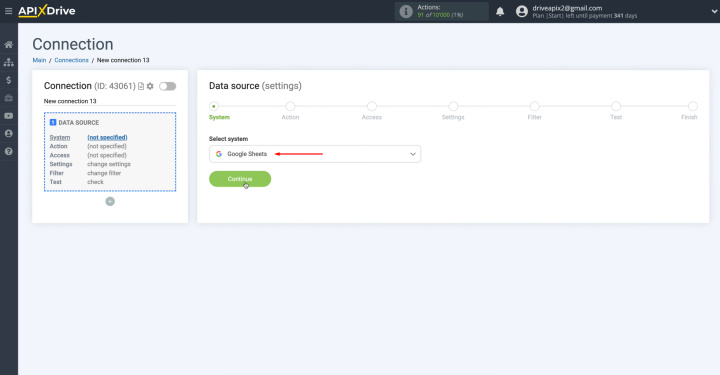 Google Sheets and Telesign integration | Select Google Sheets