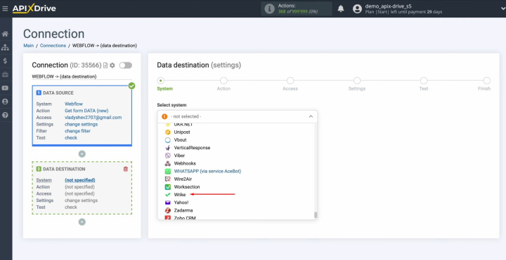 Webflow and Wrike integration | Choose the Wrike system