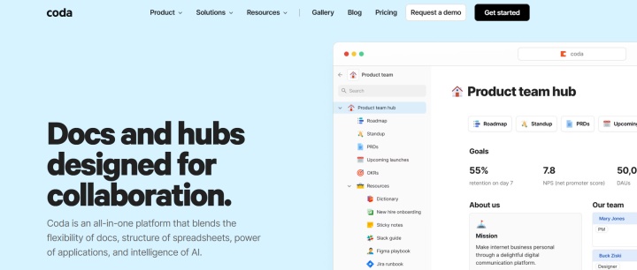 Coda website Coda website