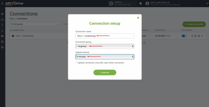 Select the interval for auto-update Select the interval for auto-update