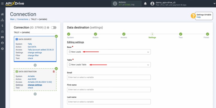 Choose the base and table Choose the base and table