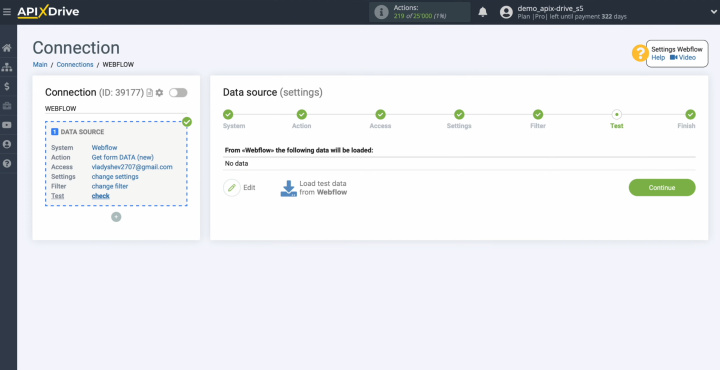 Webflow and Brevo integration | If there is no data, fill out the form on the Webflow website