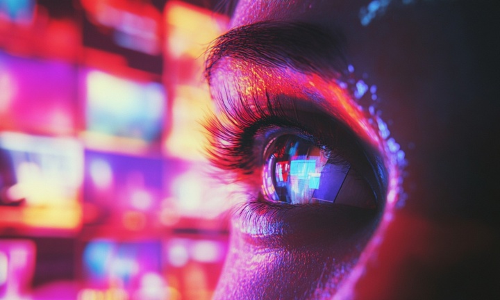 Woman's Eye Reflecting Media Pictures