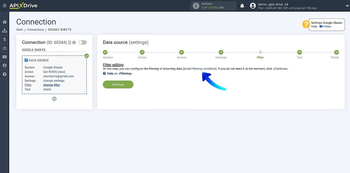 You can configure data filtering if needed