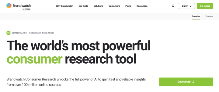 Brandwatch website