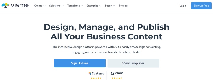 Visme website