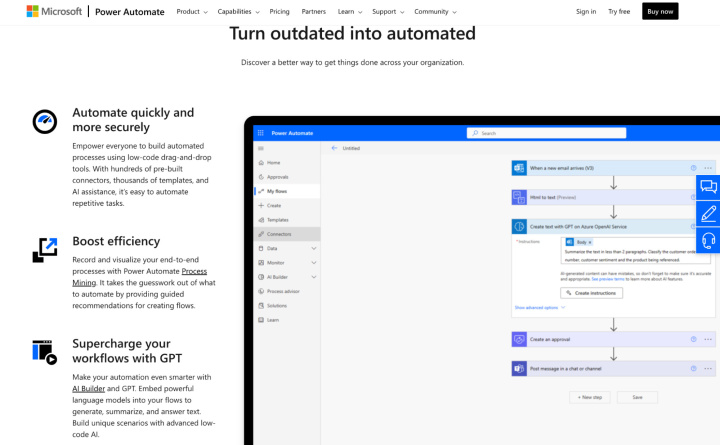 
No-Code Automation Tools | Microsoft Power Automate<br>