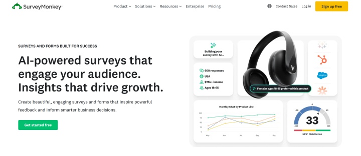 SurveyMonkey website