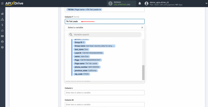 TikTok and Google Sheets integration | Also enter data manually