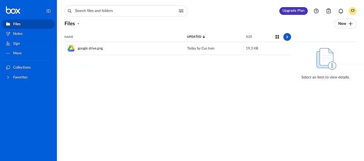 The connector automatically transfers new files to Box