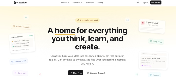 Capacities website