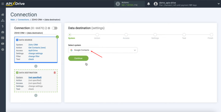 Zoho CRM and Google Contacts integration | Select Google Contacts