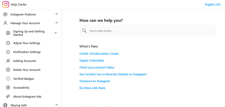 In the new window, click on "Manage Your Account"