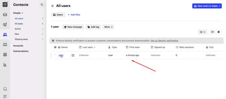 Google Sheets and Intercom integration | Check a new entry in the list of users