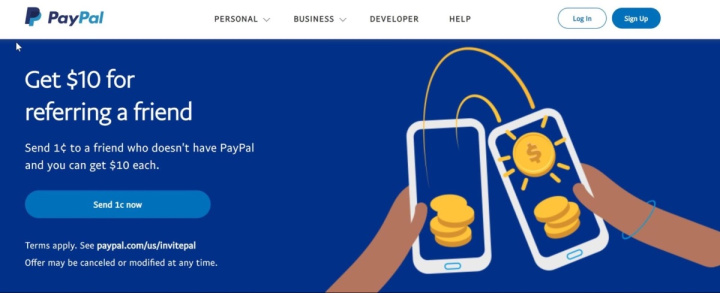 PayPal offered $10 to new customers and $10 to existing customers for every referral.&nbsp;