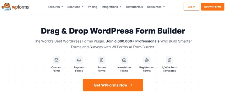WPForms website