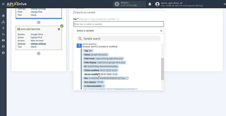 Select the appropriate options from the dropdown menu