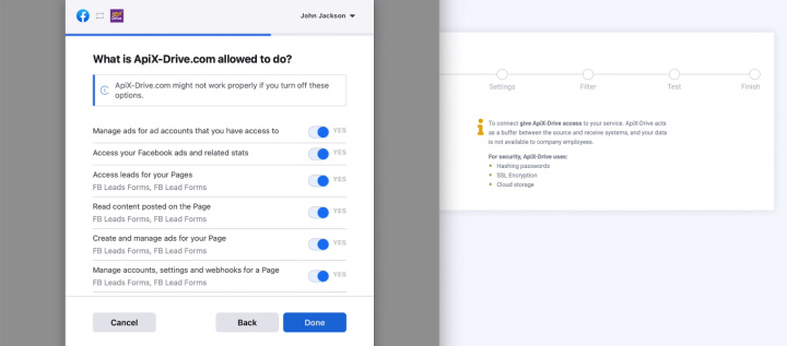 Facebook and Pipedrive integration | Grant the required permissions