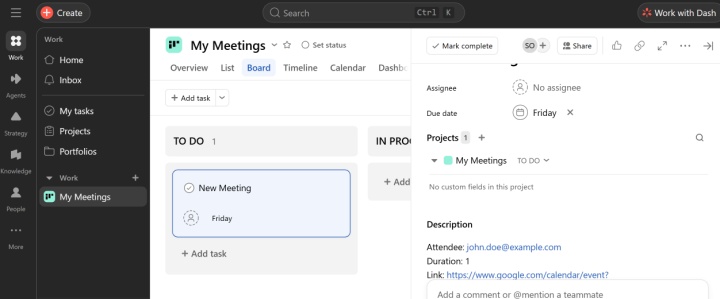 Task in Asana
